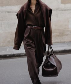 Chocolate Monochrome Outfit, Full Brown Outfit, Chocolate Brown Outfits Female, Mocha Brown Outfit, Dark Brown Outfits For Women, Brown Monochromatic Outfit, Chocolate Brown Outfit, Mocha Outfit, Khaki Aesthetic