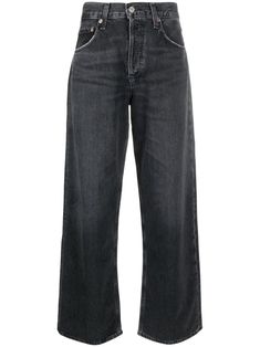 black cotton/recycled cotton blend denim high waist wide leg belt loops concealed fly and button fastening classic five pockets Black Baggy Jeans Outfit, Baggy Jeans For Women, Black Baggy Jeans, Baggy Jeans Outfit, Baggy Jean, High Rise Wide Leg Jeans, Leg Belt, Wide Leg Denim, Dolce & Gabbana