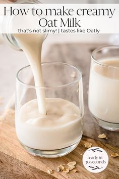 how to make creamy oat milk that's not dairy