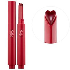 KAJA Beauty - Heart Melter Lip Gloss Stick Heart Shaped Lipstick, Makeup Types, Pretty Poison, Penyimpanan Makeup, Feminine Products, Sephora Beauty