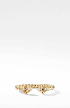 Free shipping and returns on David Yurman Renaissance Ring in 18K Gold with Diamonds at Nordstrom.com. 18-karat yellow gold. Pavé diamonds, .06 total carat weight. Ring, 2.5mm. Imported. David Yurman Rings, Yurman Ring, David Yurman Ring, Cute Ear Piercings, Jewelry Design Inspiration, David Yurman Jewelry, Diamond Guide, Stacked Jewelry, Dream Jewelry