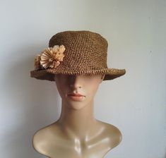 I crocheted this sun hat  with raffia straw yarn, it is stylish and suitable for summer. color in picture: beige size:58cm The color and size are customized, you can choose your favoritor color  from the color chart.  https://www.etsy.com/listing/177257798/crochet-summer-sun-hat-yarnbeach-bag?ref=reviews Handmade Beige Toquilla Straw Hat, Handmade Beige Straw Hat, Wide Brim Beige Straw Hat, Beige Handwoven Crochet Hat With Short Brim, Beige Wide Brim Straw Hat, Beige Bohemian Handwoven Crochet Hat, Handmade Brown Crochet Beach Hat, Beige Yarn Straw Hat For Beach, Brown Crochet Sun Hat For Summer