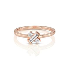 Baguette and Pricess Diamonds in 14k Rose Gold. There is a ring in the Yours Only collection to perfectly suit who you are, who you love, your dreams, your most unforgettable moments.2x5 mm Baguette Diamond. 2 of 2 mm Princess Diamonds. Total 0.3 ct.Unique relationships, special celebrations, extraordinary rings...Yours OnlyPlease, specify your finger size.This item is made to order, please expect one to two weeks for production before delivery. Rose Gold Diamond Ring With Rose Cut Baguette, Rose Gold Baguette Diamonds Wedding Ring, Luxury Rose Gold Diamond Ring With Baguette Diamonds, Elegant Rose Gold Baguette Cut Wedding Ring, Classic Rose Gold Ring With Baguette Diamonds, Rose Gold Rings With Baguette Diamonds For Formal Occasions, Rose Gold Baguette Diamond Rings For Formal Occasions, Formal Rose Gold Diamond Ring With Baguette Cut, Formal Rose Gold Rings With Baguette Diamonds