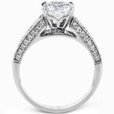 Simon G. Classic Side Stone Diamond Engagement Ring Jewelry Appraisal, Engagement Rings Platinum, Round Cut Diamond, Ring Box, 18k Rose Gold, Diamond Engagement Ring, Or Rose, Diamond Engagement, Round Cut