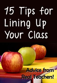 an apple sitting on top of a book with the title 75 tips for lining up your class