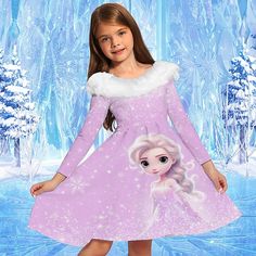 Season:Fall,Spring; Fabric:Polyester; Sleeve Length:Long Sleeve; Dress Length:Knee-length; Look After Me:Hand wash; Gender:Girls'; Style:Sweet,Beautiful; Elasticity:Micro-elastic; Occasion:Vacation,Holiday,Daily; Kids Apparel:Christmas Dress,Dress,Ruffle Dress; Age Group:Kids; Fit Type:Regular Fit; Dresses Type:A Line Dress,Party Dress; Pattern:Snowflake,Cartoon,Graphic; Design:Fur Trim; Age:4-12 Years; Listing Date:08/21/2024; Bust:; Length:; Neck:; Sleeve:; Waist: Ruffle Dress Long Sleeve, Cartoon Snowflake, Ruffle Dress Long, Kids Christmas Dress, Graphic Cartoon, Snowflake Dress, Kids Christmas Outfits, Snowflake Christmas, Spring Fabric