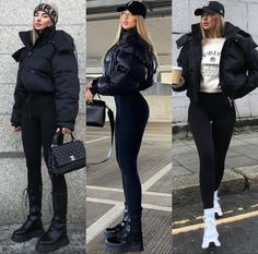 Outfit Winter Ideas For Women, Black Winter Outfits Casual, Stadium Outfit Women Winter, Street Outfit Winter, New York Attire Winter, Fashion Outfits Winter 2023 2024, Football Winter Outfit, Winter Outfit Inspiration Street Style, How To Dress In Winter