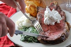 Classic prime rib for Christmas dinner, perfect every time. Step-by-step instructions on how to roast, cook, and season your prime rib!