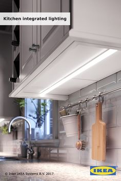 an ikea kitchen integrated lighting advertisement