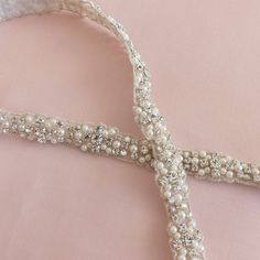 crystal and pearl wedding sash belt, pearl bridal sash belt, skinny sash belt, jewelled sash belt, Swarovski pearl and crystal sash belt by CariniAccessoires on Etsy https://www.etsy.com/listing/546410305/crystal-and-pearl-wedding-sash-belt Swarovski Belt, Wedding Dress Belts, Lace Ideas, Gowns Vintage, Jeweled Belts, Pearl Belt, Modest Wedding Gowns, Bridal Sash Belt, Wedding Belt