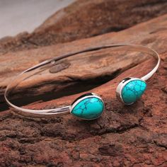 Natural Turquoise, Boho Bangle, Dainty Bangle, Women Bangle, Turquoise Bangle, Statement Bangle, 925 Silver Bangle, Promise Bangle, Gift Her Stone - Turquoise Stone Shape -  Pear Setting - Bezel This is a classy fine hand-crafted sturdy Turquoise Bangle This Turquoise Bangle is great for casual or dressy wear This Bangle is for Women You will receive a Bangle like the one in the pictures This Bangle have 925 Stamp Suitable for use in everyday situations, or can also be used as a gift. Unique design will make a special attraction for the wearer. I make my jewelry with passion and love. The perfect gift for a Special occasion Wholesale Orders Accept on Wholesale Price All Pieces Have 925 Stamp Adjustable Turquoise Bangle With Oyster Bracelet, Bohemian Sterling Silver Turquoise Bracelet, Turquoise Sterling Silver Bohemian Bangle, Bohemian Turquoise Sterling Silver Bangle, Sterling Silver Turquoise Oyster Bracelet, Turquoise Oyster Bracelet In Sterling Silver, Turquoise Sterling Silver Oyster Bracelet, Handmade Turquoise Sterling Silver Bangle Bracelet, Handmade Turquoise Sterling Silver Bangle