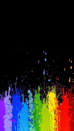 an abstract rainbow background with paint splatters