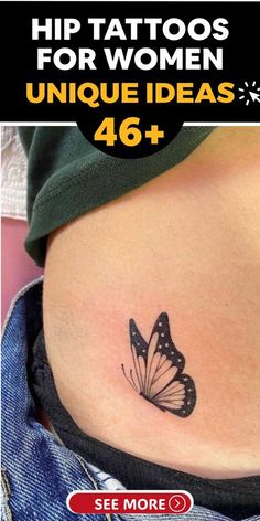 a woman's stomach with the words hip tattoos for women unique ideas 46 +