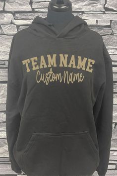 👕 Customize your own shirt or sweatshirt.  Pick your color, size and shirt type with font and color.  Listing is for ONE design or Text placed on Front OR Back.    ☎️ Contact us with any customization questions and we can create a customized listing to meet your needs.  If you don't see a font or shirt color listed we will work with you to make it perfect.  We have lots of options not listed in stock including Performance (drifit) & Cotton, Soft Feel Polyester, etc. Mystery Tee or Sweatshirt: Y White Team Spirit Hoodie Sweatshirt, Team Spirit Hooded Sweatshirt With Team Name, Team Spirit Hoodie With Team Name For Streetwear, White School Spirit T-shirt With Name Print, Team-colored Hoodie Sweatshirt With Team Name, Shirt Outline, Design Picture, University School, Design Text