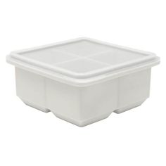 a white plastic container on a white background