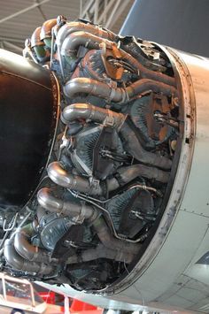 an airplane engine is shown in this image