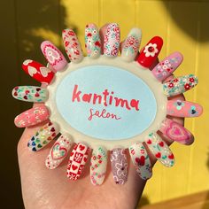 All posts • Instagram Kawaii Nail Art Korean, Nail Art Korean, Iris Nails, Teen Nails, Kawaii Nail Art, Funky Nail Art, Attention Please, Hello Nails