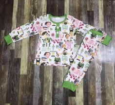 Ready to ship. Made of cotton and spandex Please allow 2-3 weeks for delivery or less Buddy Elf, Angry Elf, Cartoon Pajamas, White Cartoon, Buddy The Elf, Christmas Pajamas, The Elf, 3 Weeks, Savannah Chat