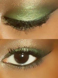 Smokey Green Fall Eye Makeup On Dark Skin - YouTube Eye Makeup On Dark Skin, Emerald Eye Makeup, Eyemakeup For Brown Eyes, Sweet 16 Makeup, Pretty Eyes Color, Makeup Looks Prom, Green Eyeshadow Look, Fall Eye Makeup, Green Eyeliner