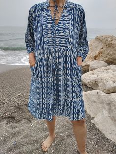 Cotton tunic Postpartum Gift, Organic Dress, Cotton Tunic, Post Partum, Boho Tunics, Womens Tunics, Postpartum, Resort Wear, Mother's Day Gift