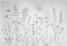 a drawing of some flowers on a white paper