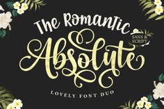 the romantic font and script design