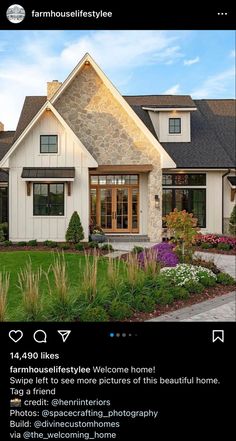 an instagramted photo of a house with the caption's tweet about it