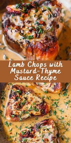 lamb chops with mustard and thyme sauce recipe