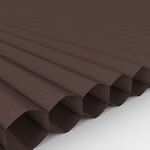 a close up view of a brown colored roofing sheet with wavy lines on it