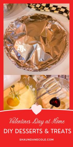 valentine's day at home diy desserts and treats with text overlay