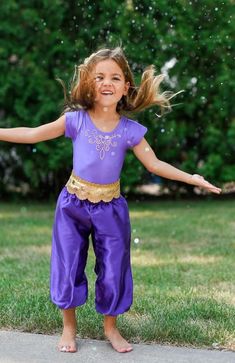 Arabian Princess Costume, Princess Costume Kids, Princess Jasmine Costume, Kids Halloween Costume, Arabian Princess, Costume Princess, Genie Pants, Leotard Tops, Diy Costumes Kids