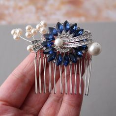 HARPER //delicate Silver and Blue Art Deco Hair Comb Wedding Hair Pin Bridal Hair Comb Hair Piece Headpiece 1930s Wedding Hair Accessory - Etsy UK 1930s Wedding Hair, 1930s Wedding, Wedding Hair Pin, Blue Art Deco, Prom Hair Accessories, Art Deco Hair, Hair Accessories Vintage, Simple Packaging, Wedding Sash