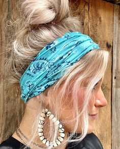 Paisley Bandeau - The Farmhouse Hair Everyday, Round Top Texas, Reef Shoes, 2023 Hair, Vintage Headbands, Bandana Hairstyles, You're Beautiful, Festival Looks, Round Top