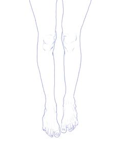 a drawing of the legs and ankles of a person