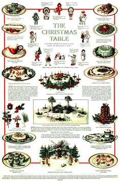 an old fashioned christmas table setting