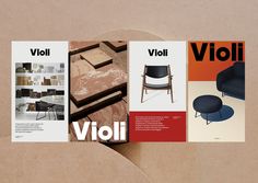 brochure design for an italian furniture brand, volli and violoi