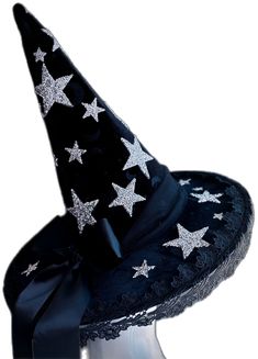 Star Witch, Mardi Gras Kid, Kids Party Packs, Hat Halloween Costume, Witch Hat Halloween, Celestial Stars, Black Witch Hat, Metal Mask, Halloween Hat