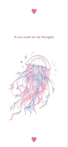 a card with an image of a jellyfish