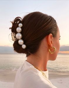 Pearl Clip Hair, Bachelorette Hair Accessories, Bride Claw Clip, Bridal Claw Clip, Pearl Hair Clip Hairstyles, Fancy Claw Clip, Clip Hair Styles