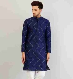 PRODUCT DESCRIPTION ITEM NAME - MEN KURTA PATTERN - As picture shown MATERIAL - Silk Jacquard COLOR- SAME AS PICTURES SIZE - AS YOU SELECTED LENGTH - 36 INCHES Size name - Actual Chest Size / Kurta Chest Size S - 34" Inches / 40" Inches M - 36" Inche / 42" Inches L - 40" Inches / 46" Inches XL - 44" Inches / 50" Inches NOTE : Color may be vary because of camera flash & different computer screen.Size may be vary to nature of item is handmade. Shipping Information The package will be shipped withi Raw Silk Kurta, Party Wear Kurta, Design Kurta, Navy Blue Colour, Kurta Patterns, Silk Kurta, Party Kleidung, Camera Flash, Kurta Designs