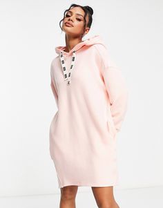 Dresses by UGG Laid-back looks Drawstring hood Drop shoulders Branded details Relaxed fit Orange Uggs, Custom Uggs, Ugg Hoodie, Midi Tank Dress, Textured Dress, Comfy Shirts, Oversized Dress, Midi Dress With Sleeves, White Midi Dress