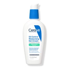 Oil Control Moisturizing Gel-Cream Face Moisturizer for Oily Skin - OIL CONTROL MOISTURIZING GEL 3.0OZBenefitsHelps absorb excess oil for all day hydration and shine controlFormulated for combination to oily skinHelps rebalance skin, leaving it neither too oily nor too dry.Formulated with an oil-absorbing technology with silica and other powders plus ceramides and moisturizing ingredients like hyaluronic acid and niacinamideNon-greasy formula feels refreshing upon application and quickly absorbs Face Moisturizer For Oily Skin, Cerave Moisturizer, Dermatologist Recommended Skincare, Skincare For Oily Skin, Foaming Facial Cleanser, Lightweight Moisturizer, Moisturizer For Oily Skin, Oil Free Moisturizers, Best Moisturizer