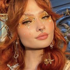 Festival Gems, Festival Face Gems, Nfr Fashion, Rave Hair, Gold Drip, Festival Face, Face Gems