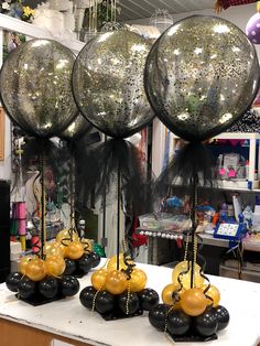 some balloons that are sitting on a table