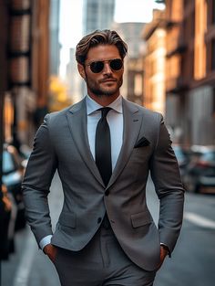 Master the city streets with our tailored gray suit. Visit our website to find your perfect style.   #UrbanElegance #MensFashion #mensfashionwear#trustycoders #menstylepage #fashion #mensfashiontips #mensclothing #menaboutfashion #bespokesuit #bespoke #dapper #ootdmenstyle #mensstreetstyle Suits Grey Men, Charcoal Grey Suit Men, Light Gray Suits, Gray Suits, Grey Suit Wedding, Graduation Suits