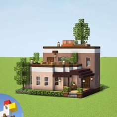 an image of a house in minecraft