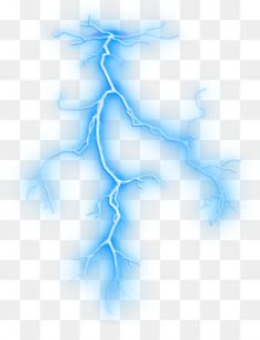 a blue lightning bolt on a white background, with the lightening effect in it