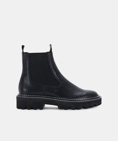 Boot Styling, Dolce Vita Booties, Chelsea Boot Women, Trending Sandals, Dolce Vita Shoes, Midi Skirts, Chelsea Boot, Lug Sole, Black Leather Boots