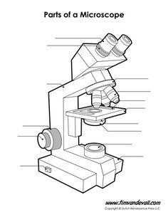 the parts of a microscope coloring page