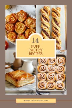 14 Irresistible Puff Pastry Recipes You Need to Try Today! - Retro Vixen Ready Made Puff Pastry Recipes, Quick Puff Pastry Dessert, Cruffins With Puff Pastry, Puffy Pastry Recipe, Puff Pastry Cookies, Recipes Using Puff Pastry, Puff Pastry Treats, Puff Pastry Recipes Savory